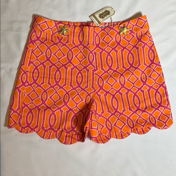 Mudpie Starfish Adorned Patterned Shorts NWT XS - Picture 1 of 4